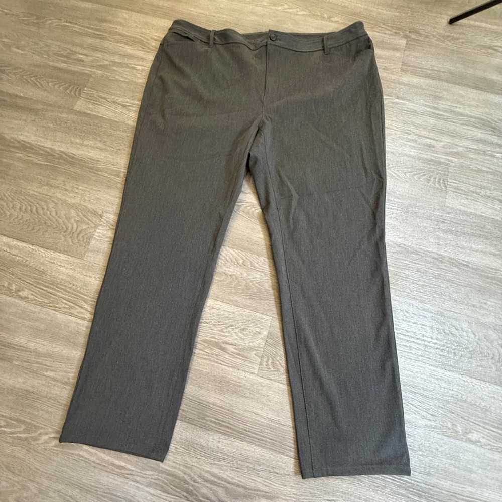 Eddie Bauer Curvy Travex Travelex Pant Dark Gray Womens 24W New